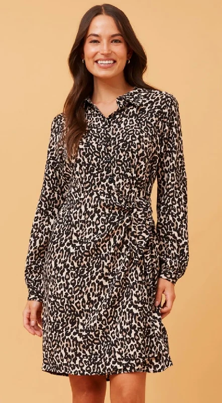 Casey Animal print Shirt Dress