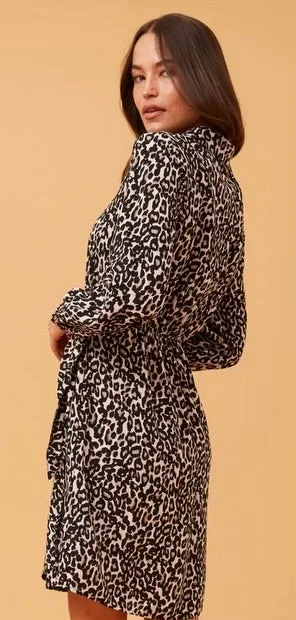 Casey Animal print Shirt Dress