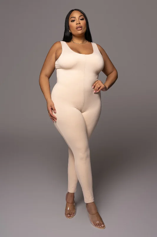 Cream Alo Double Layer Jumpsuit