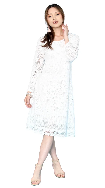 Pointelle Knit Layered Dress. Style CAT12312