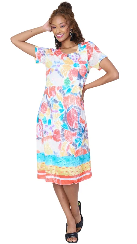 Burnout Floral T-Shirt Dress. Style CAT124145