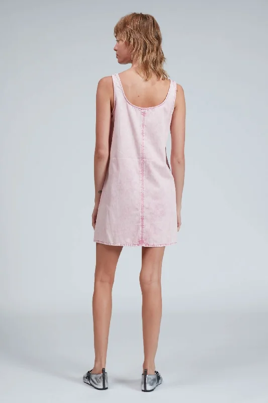 Rag & Bone Kimmie Denim Dress - Pink Acid