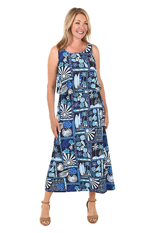 Surf Popover Sleeveless Maxi Dress