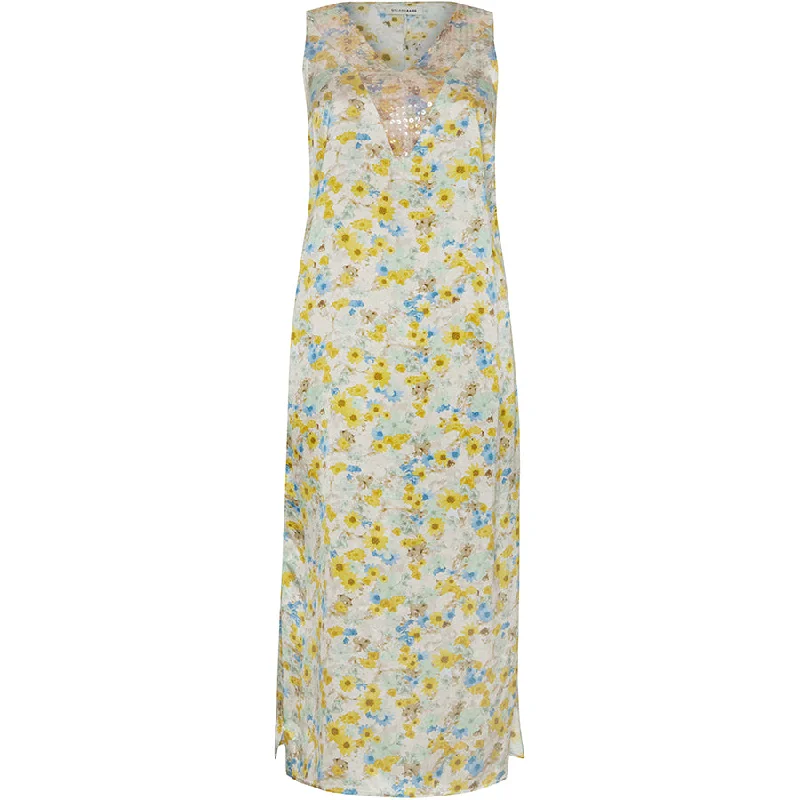 SLEEVELESS SLIP DRESS ""PAT AST"" WITH FLOWER PRINT