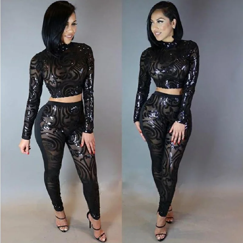 Forget Me Not Sequin Pant Set