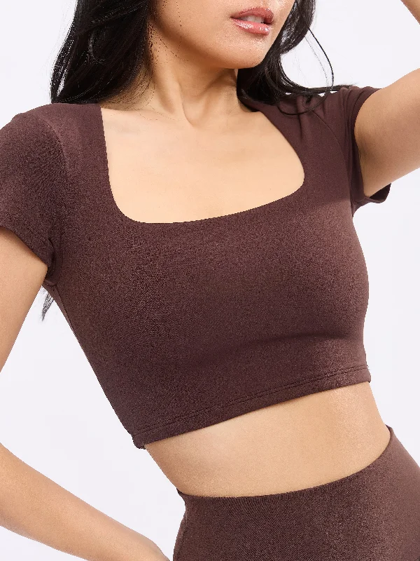 Butter Crop Top - Journey Dark Brown