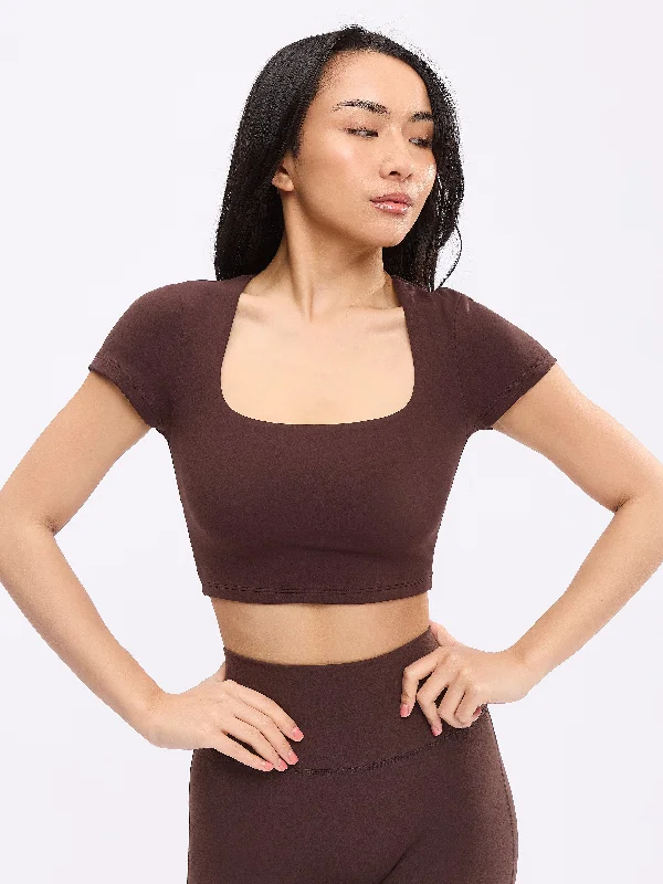 Butter Crop Top - Journey Dark Brown