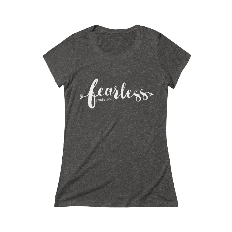 Fearless Psalm 27:1 Christian Womens Scoop Tee