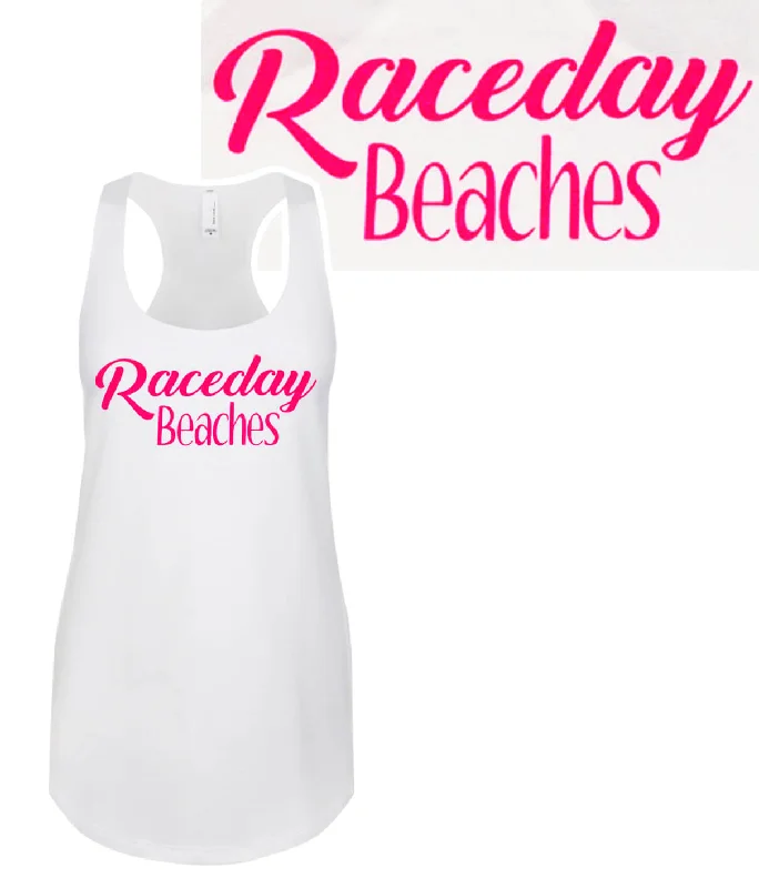 Raceday Beaches - Next Level Women's Racerback Tank Top