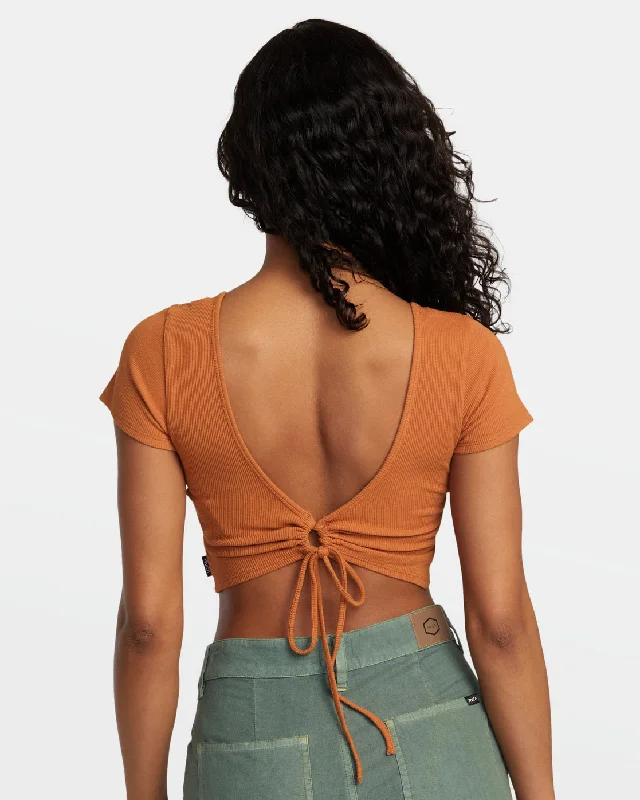 Smitten Top V-Neck - Terracotta