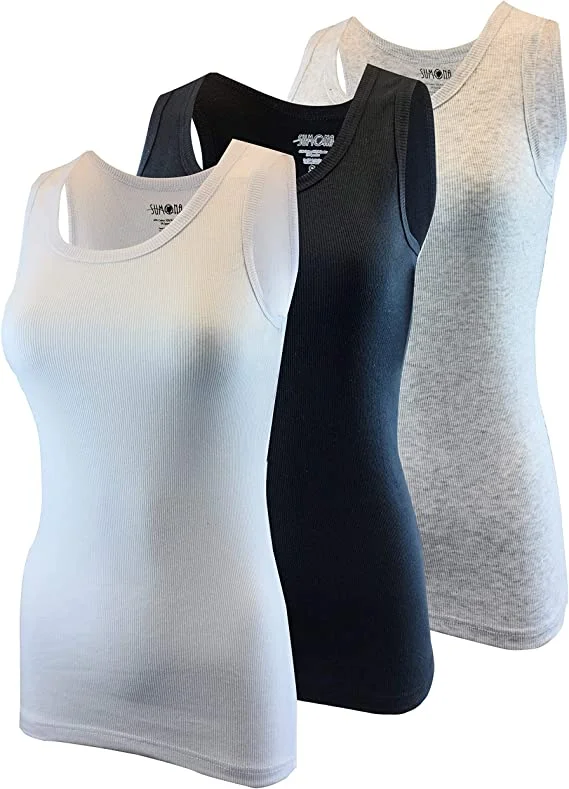 Tank Top | Black/White/Grey - 3 Pack