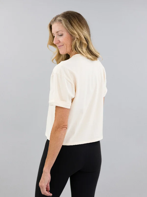 CorePower Yoga Rolled Cuff Top