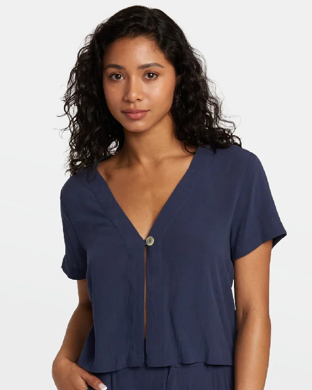 Vista Top Woven Shirt - Moody Blue