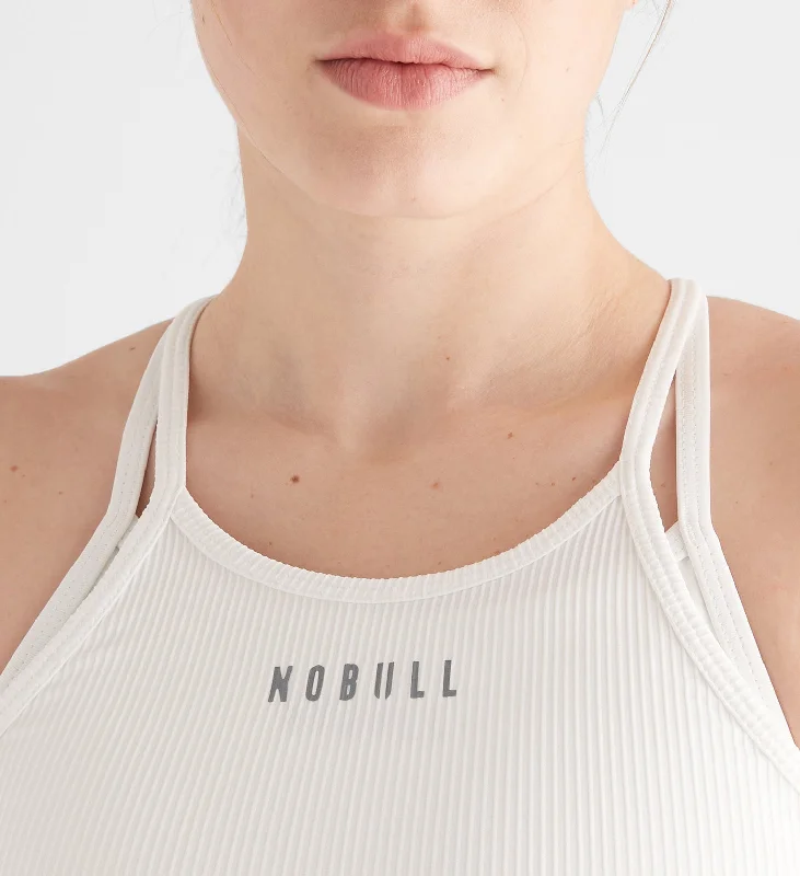 Women's NOBULL Ribbed Halter Crop Tank