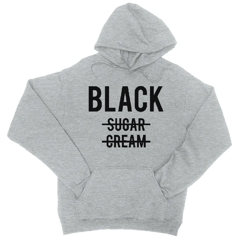 365 Printing Black No Sugar Cream Womens Hoodie Funny Coffee Lovers Gift Ideas