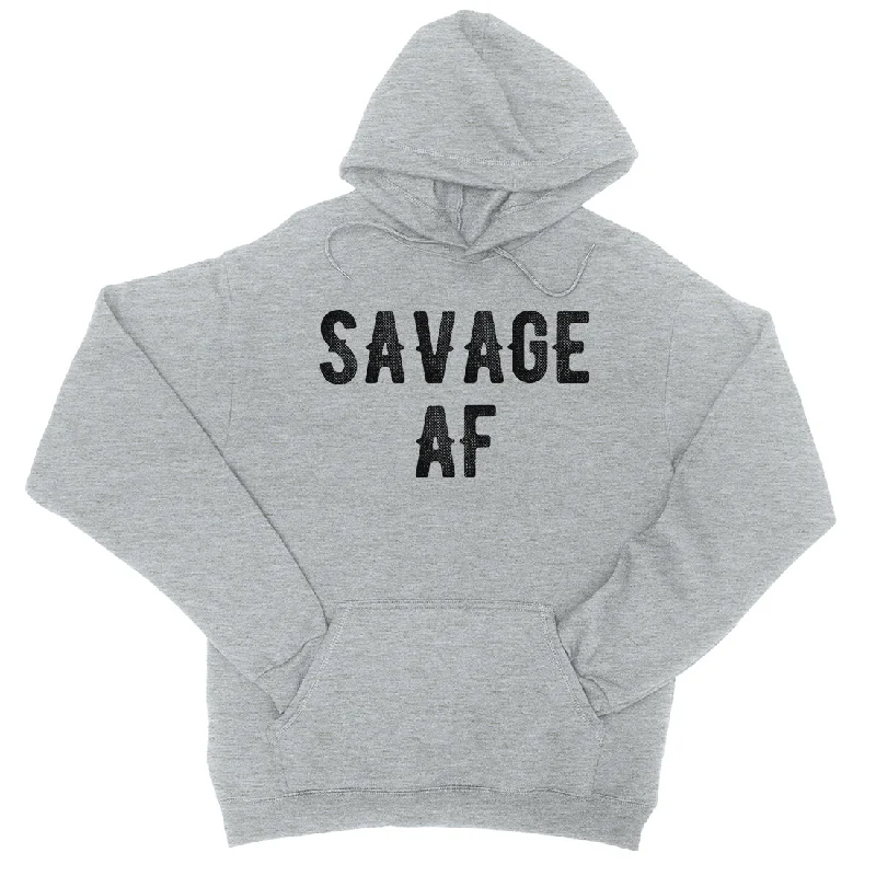 365 Printing Savage AF Womens Hoodie Winter Pullover Funny Sister Birthday Gift