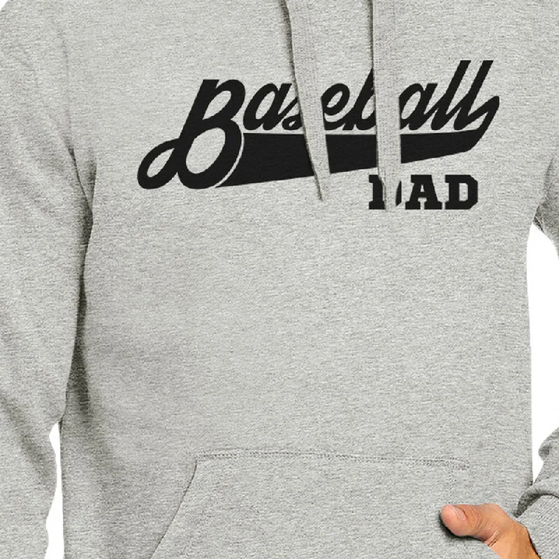 Baseball Dad Unisex Grey Hoodie Unique Cute Gifts From Daughters