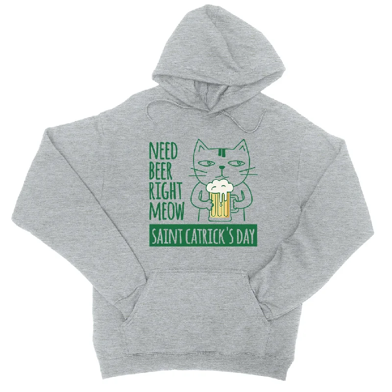 Beer Cat Patrick's Day Hoodie Funny Saint Patrick's Day Outfit