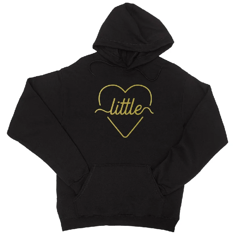 Black / Little Line Heart-GOLD / X-Small