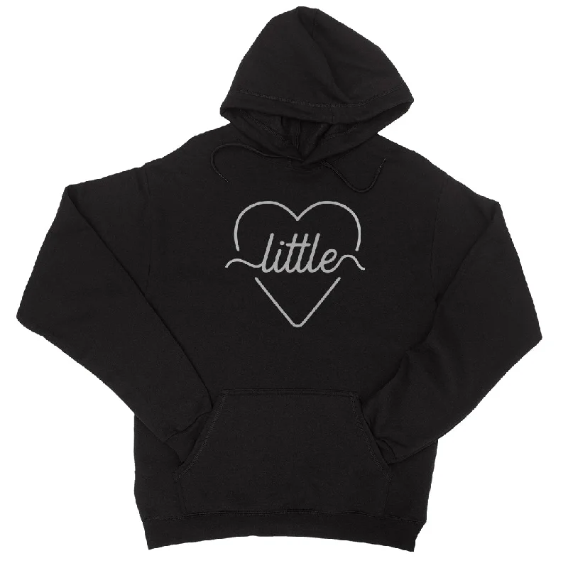 Black / Little Line Heart-SILVER / X-Small