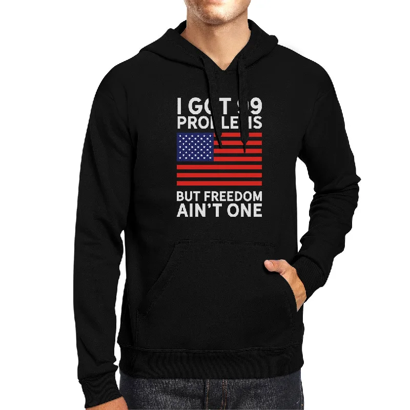 But Freedom Ain't One Unisex Black Patriotic Gift Crewneck Hoodie