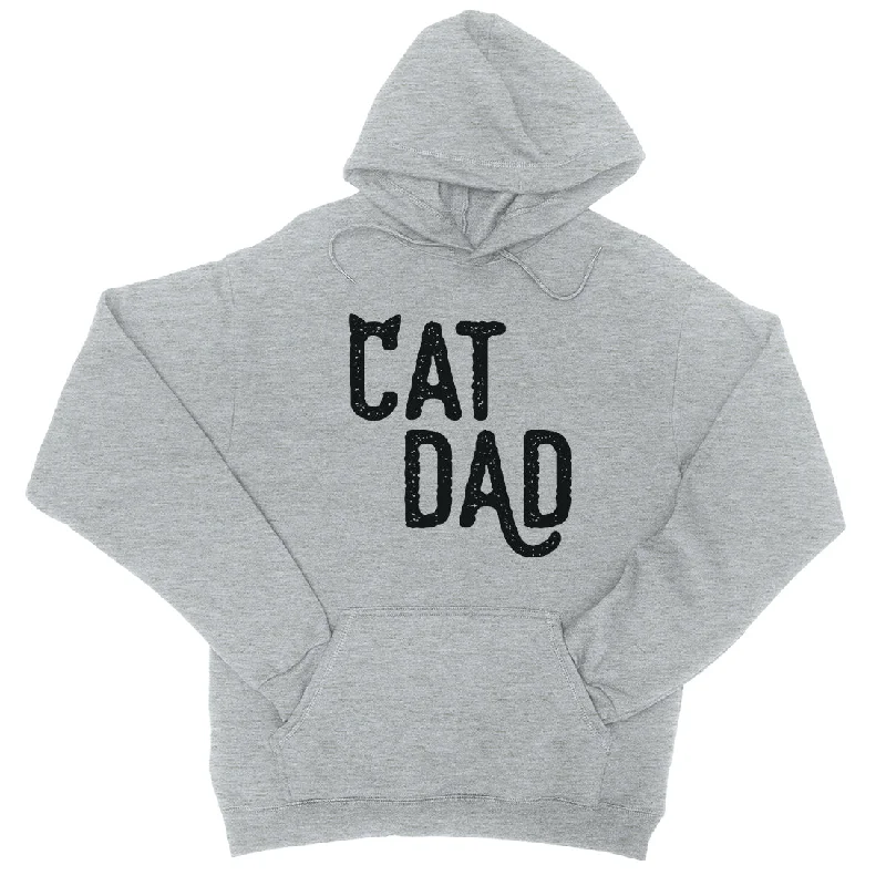 Cat Dad Unisex Fleece Hoodie Charming Cute Silly Fun Pet Dad Gift