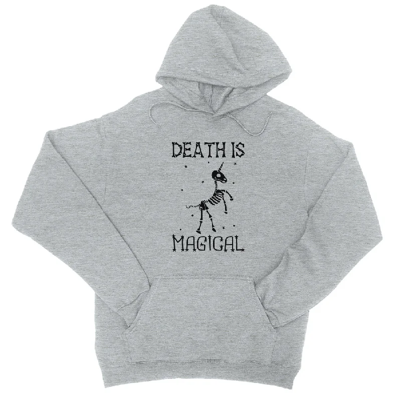 Death is Megical Unicorn Skeleton Halloween Unisex Pullover Hoodie