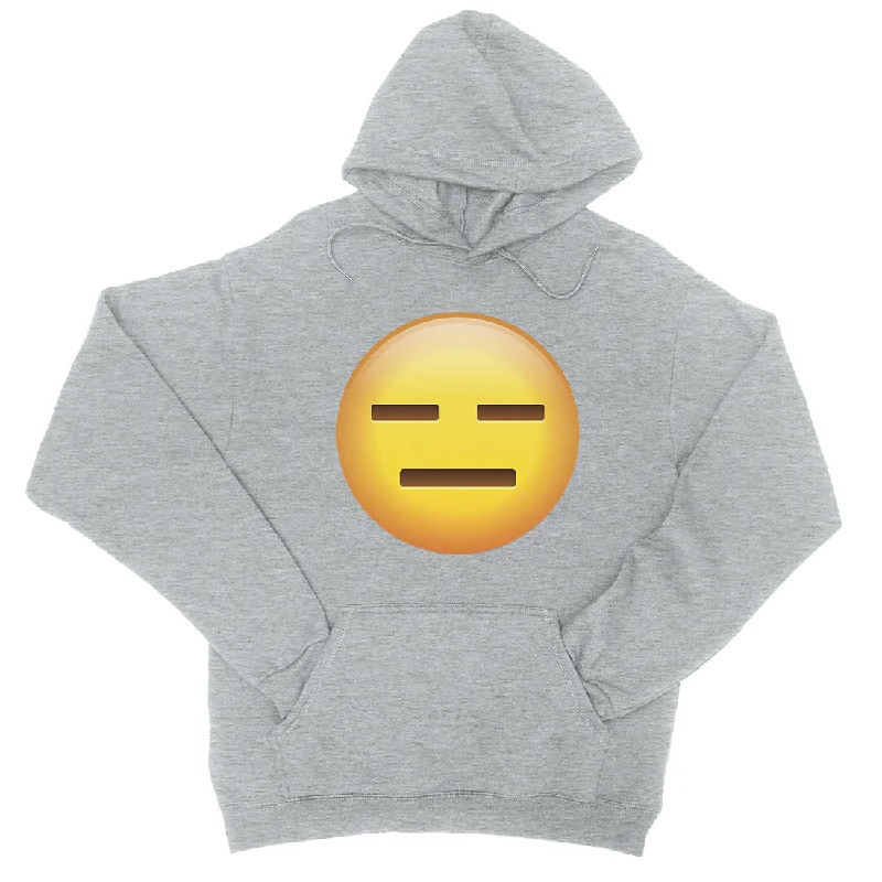 Emoji-Emotionless Unisex Pullover Hoodie Simpele Basic Friend Gift