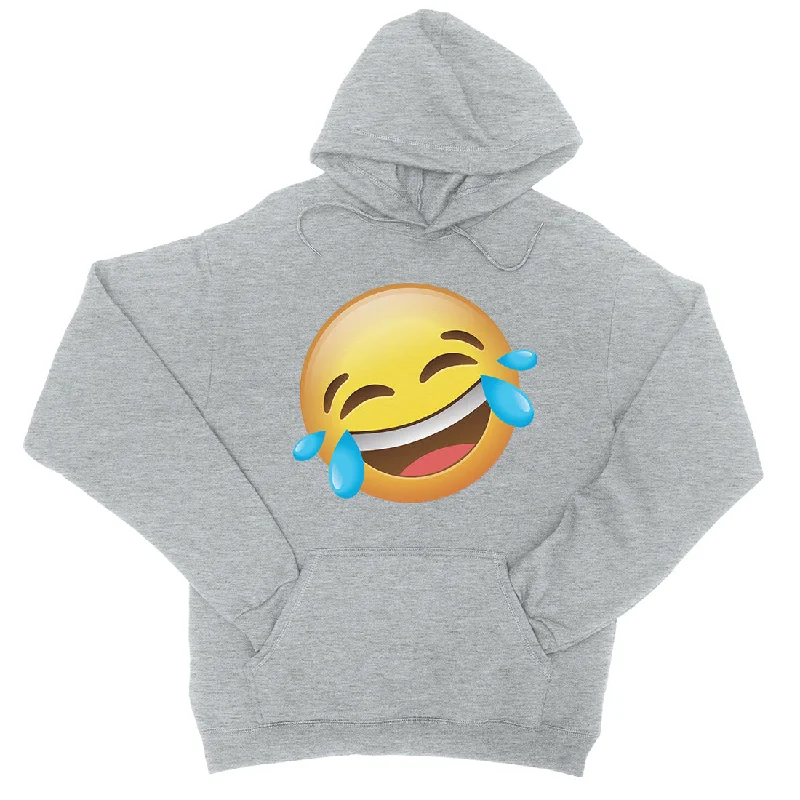 Emoji-Laughing Unisex Pullover Hoodie Happiness Good Fun Gag Gift