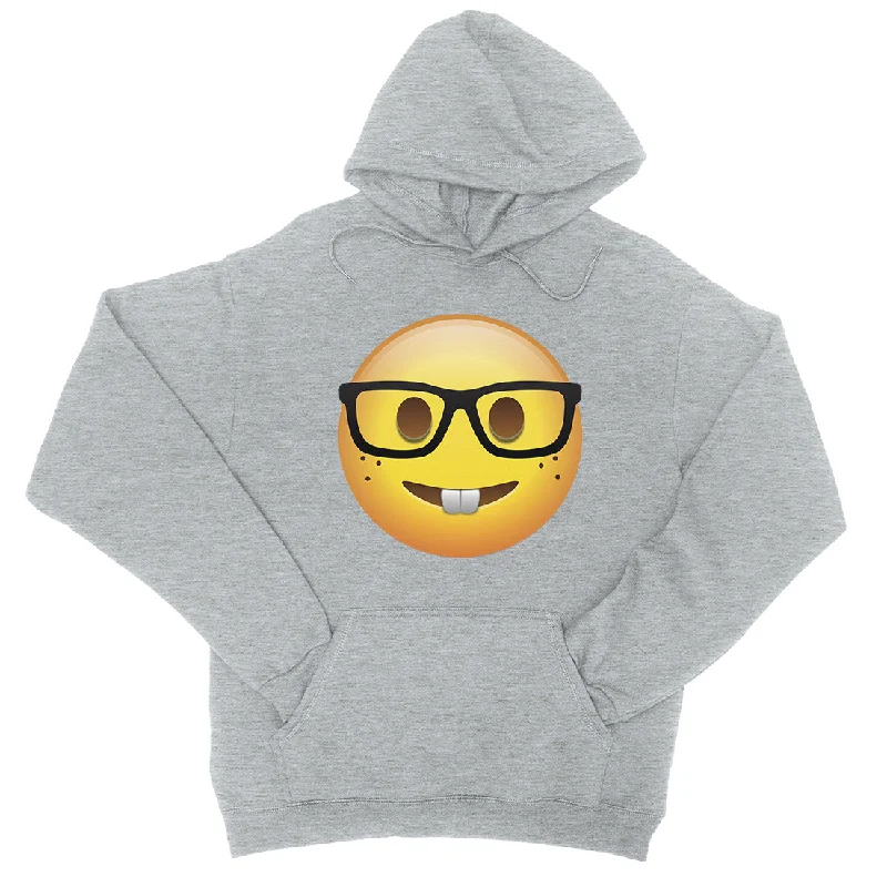 Emoji-Nerd Unisex Pullover Hoodie Great Perfect Fun Cute Silly Gift