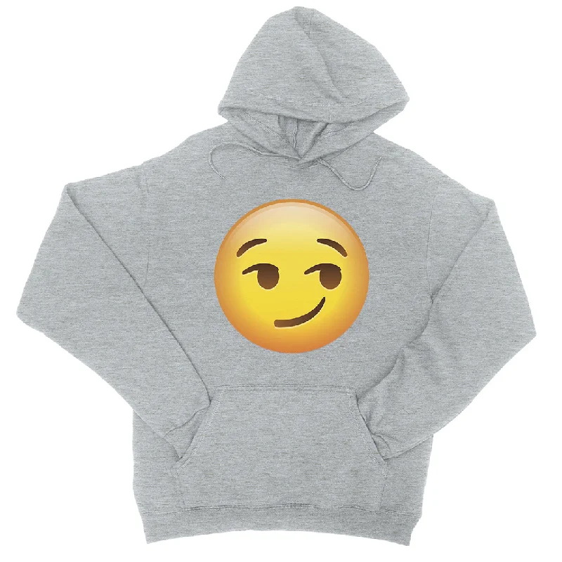 Emoji-Smirking Unisex Pullover Hoodie Sweet Thoughtful Awesome Gift