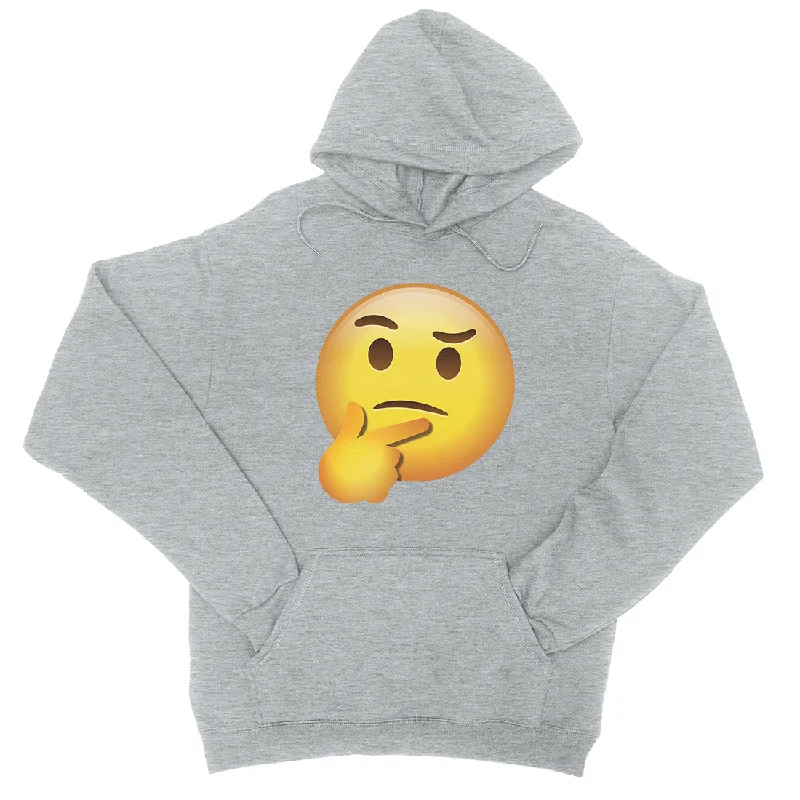 Emoji-Thinking Unisex Pullover Hoodie Educated Thoughtful Halloween