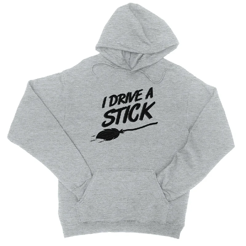 I Drive A Stick Cute Halloween Costume Funny Unisex Pullover Hoodie