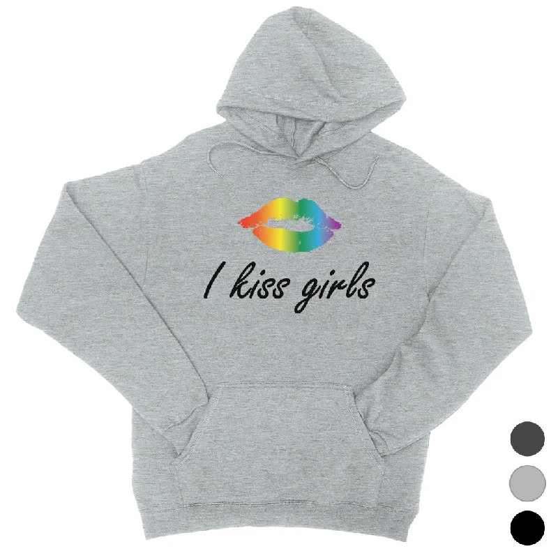 LGBT Kiss Girls Rainbow Lips Unisex Hoodie