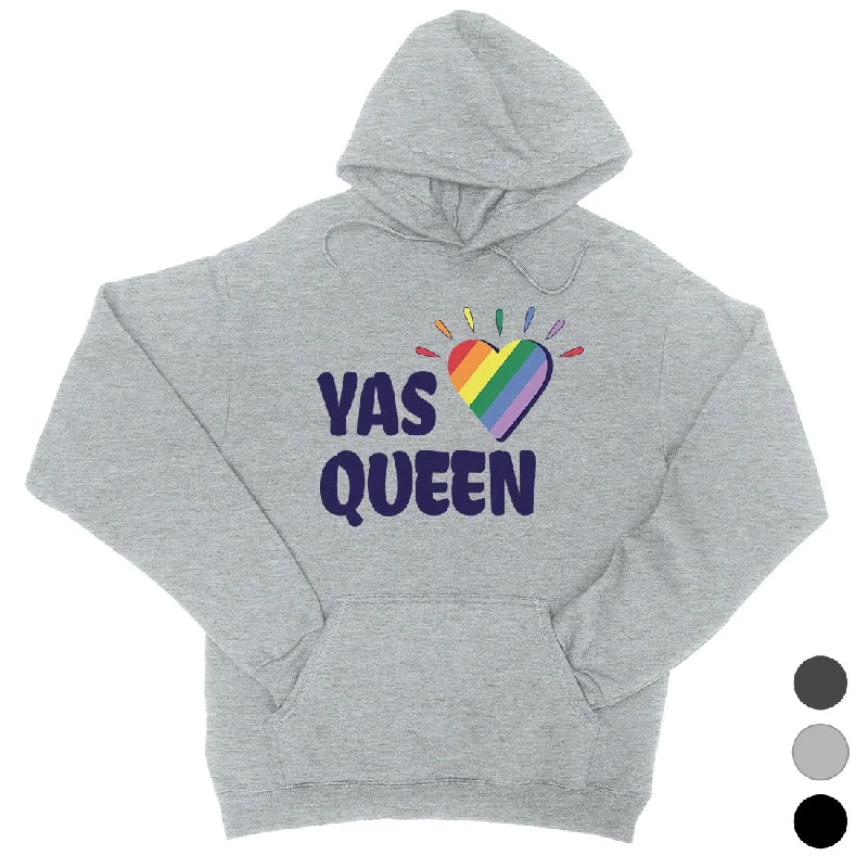 LGBT Yas Queen Rainbow Heart Unisex Hoodie