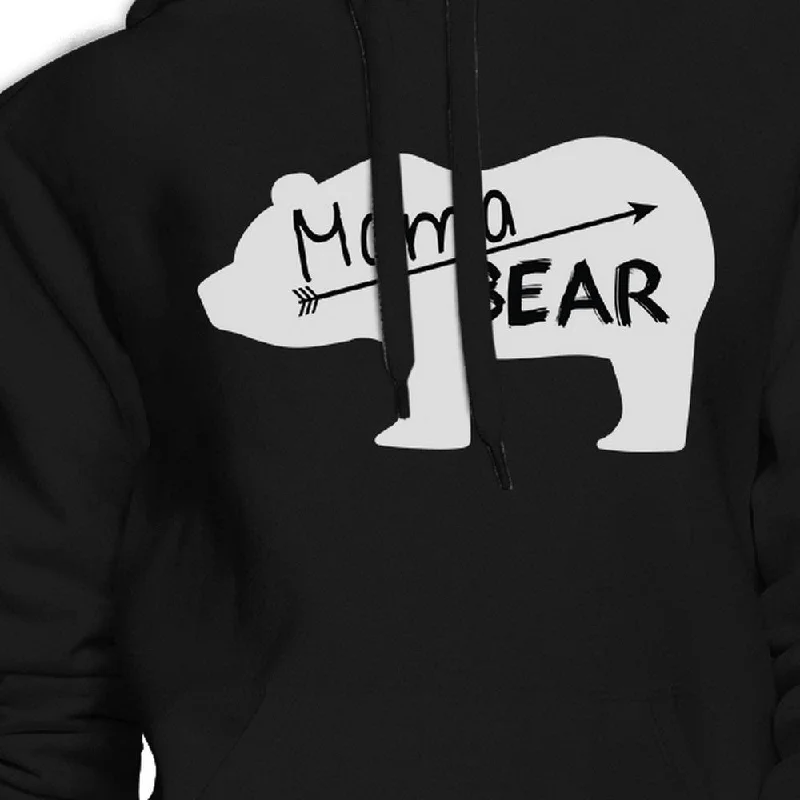 Mama Bear Unisex Black Cute Hoodie Unique Gift Ideas For New Moms