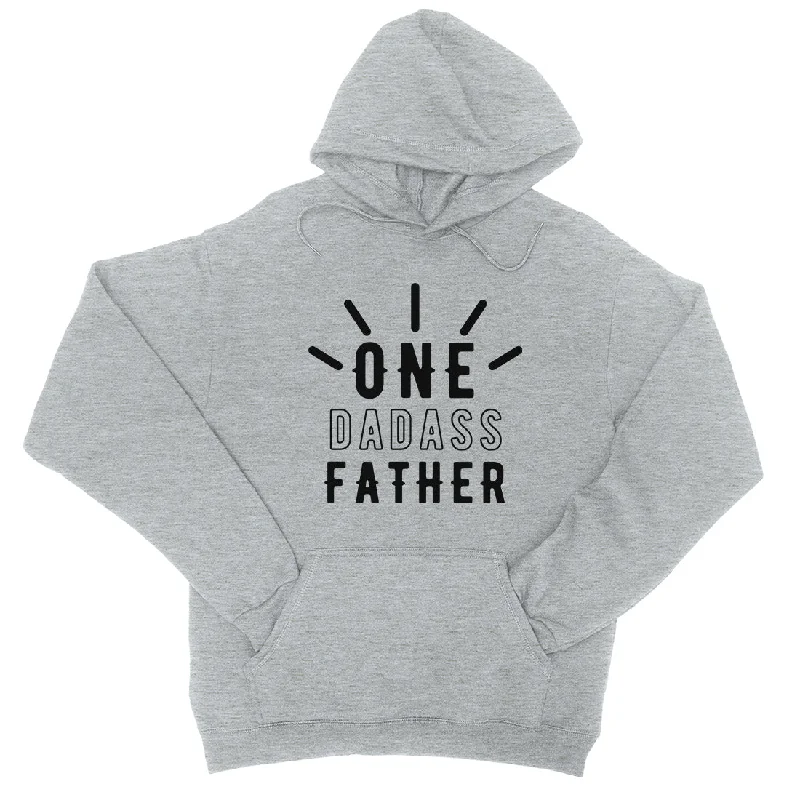 One Dadass Father Unisex Fleece Hoodie Witty Saying Father's Day