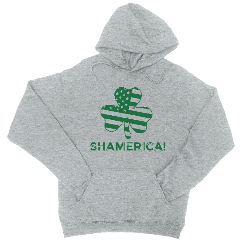 Shamerica Flag Unisex Saint Patrick's Day Hoodie Gag Irish Gift