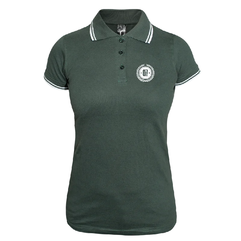 Oi! Girly Contrast Polo (grün/weiß)