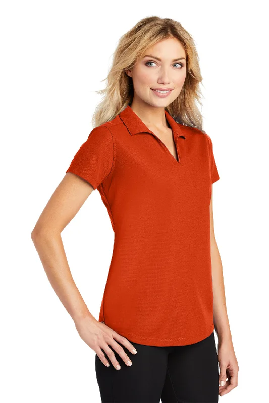 Port Authority Womens Dry Zone Moisture Wicking Short Sleeve Polo Shirt - Autumn Orange