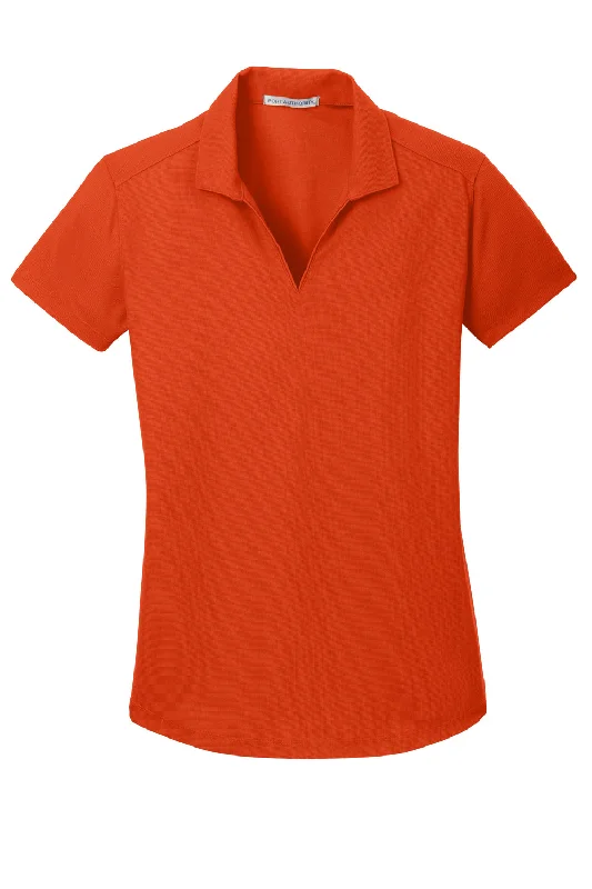 Port Authority Womens Dry Zone Moisture Wicking Short Sleeve Polo Shirt - Autumn Orange