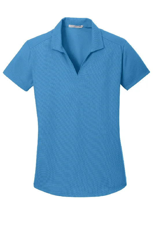 Port Authority Womens Dry Zone Moisture Wicking Short Sleeve Polo Shirt - Celadon Blue