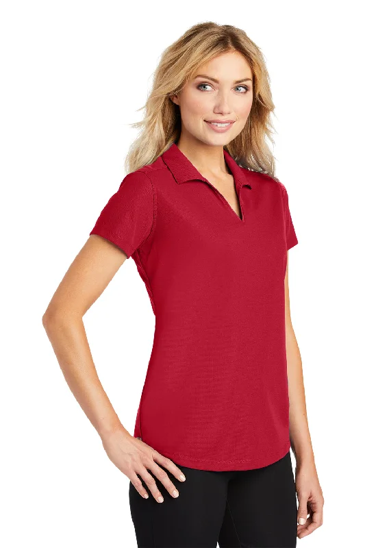 Port Authority Womens Dry Zone Moisture Wicking Short Sleeve Polo Shirt - Engine Red