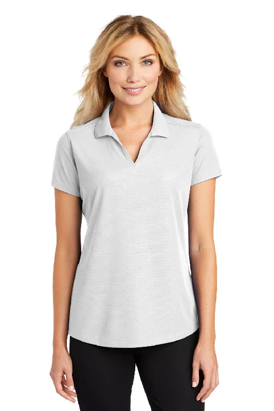 Port Authority Womens Dry Zone Moisture Wicking Short Sleeve Polo Shirt - White