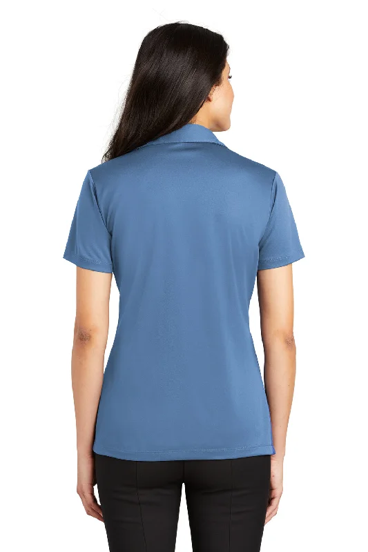 Port Authority Womens Silk Touch Performance Moisture Wicking Short Sleeve Polo Shirt - Carolina Blue