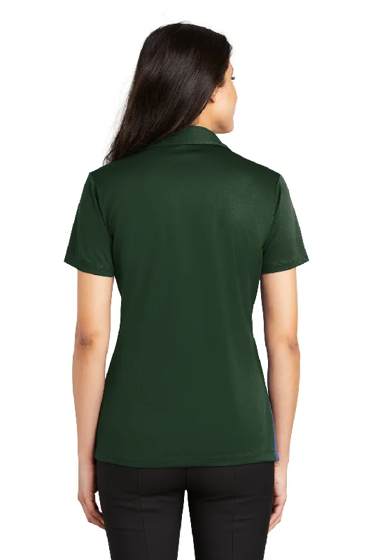 Port Authority Womens Silk Touch Performance Moisture Wicking Short Sleeve Polo Shirt - Dark Green