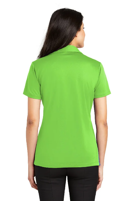 Port Authority Womens Silk Touch Performance Moisture Wicking Short Sleeve Polo Shirt - Lime Green