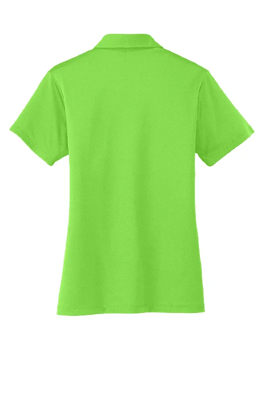 Port Authority Womens Silk Touch Performance Moisture Wicking Short Sleeve Polo Shirt - Lime Green