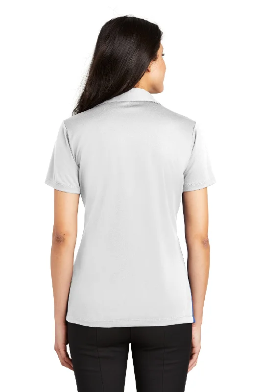 Port Authority Womens Silk Touch Performance Moisture Wicking Short Sleeve Polo Shirt - White