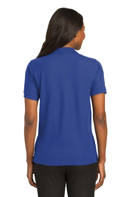 Port Authority Womens Silk Touch Wrinkle Resistant Short Sleeve Polo Shirt - Royal Blue